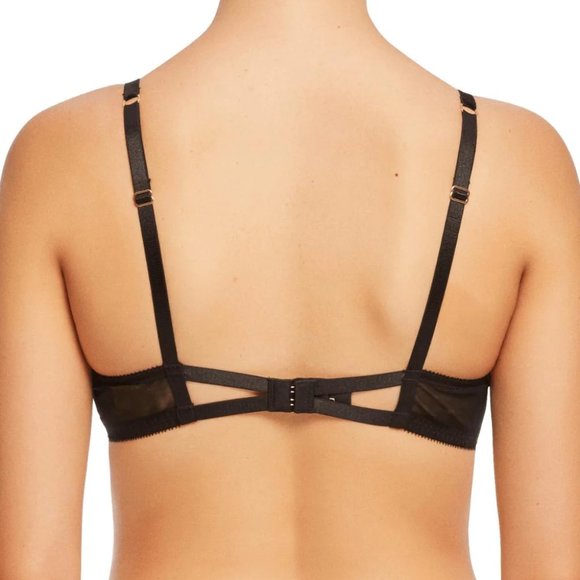 DITA VON TEESE Metallic-lace Underwire Bra In Black - Picture 6 of 6